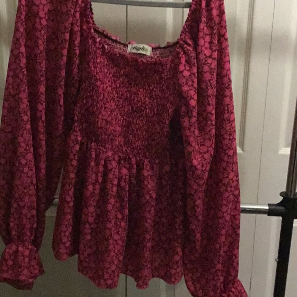 Magenta Floral Women's Top